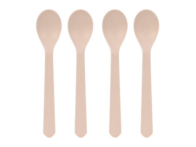 Spoon Set Geo 4pc powder pink