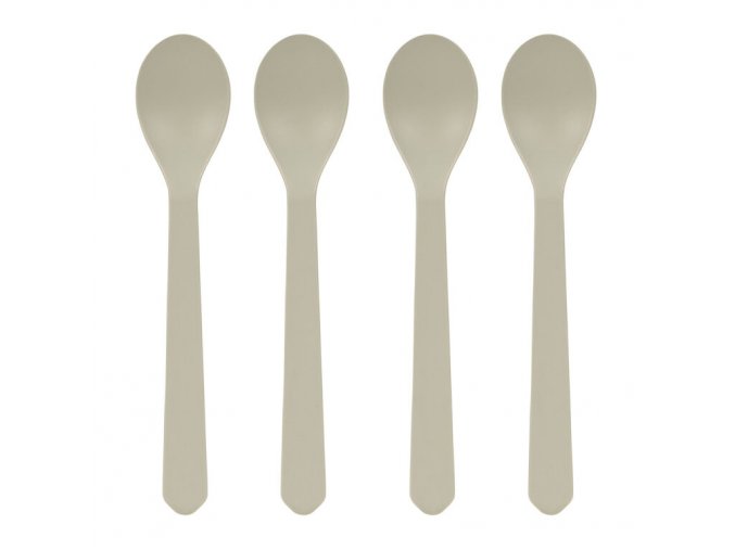 Spoon Set Geo 4pc warm grey