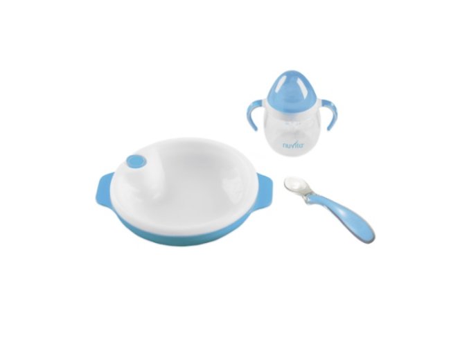 Set 2ks silikónových lyžičiek, Pastel blue