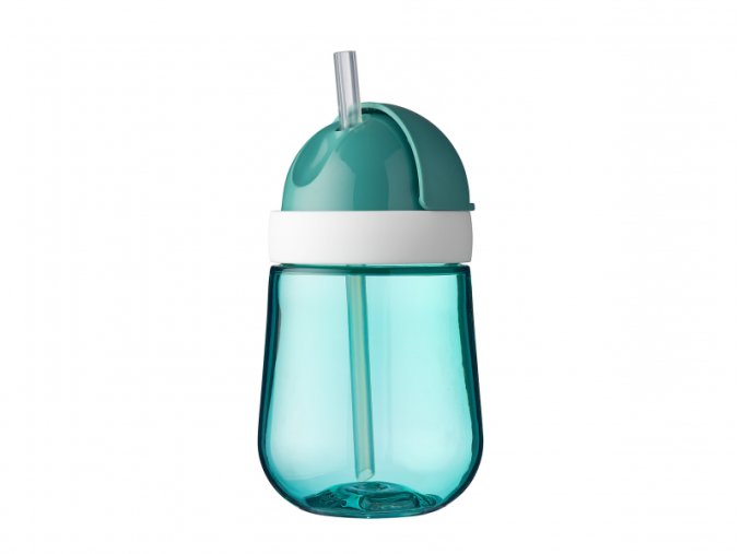 Hrnček so slamkou Mio 300 ml 9m+ Deep Turquoise