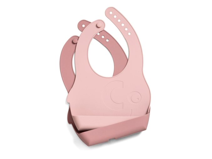 Silicone bib set, Fanto, blossom pink