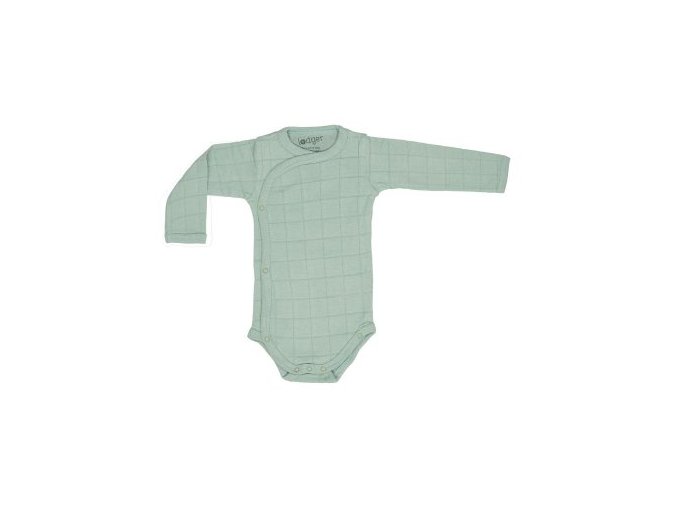 LODGER Romper Solid Long Sleeves Silt Green vel. 74