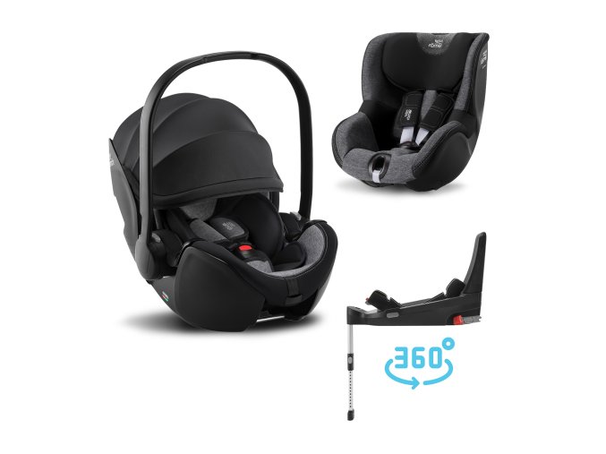 Autosedačka set Baby-Safe 5Z+Flex Base 5Z+Autosedačka Dualfix 3 i-Size, Graphite Marble