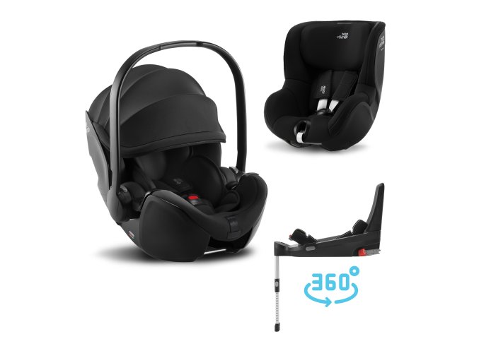 Autosedačka set Baby-Safe 5Z+Flex Base 5Z+Autosedačka Dualfix 3 i-Size, Space Black