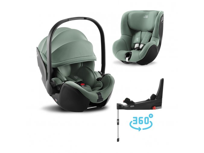 Autosedačka set Baby-Safe 5Z+Flex Base 5Z+Autosedačka Dualfix 3 i-Size, Jade Green