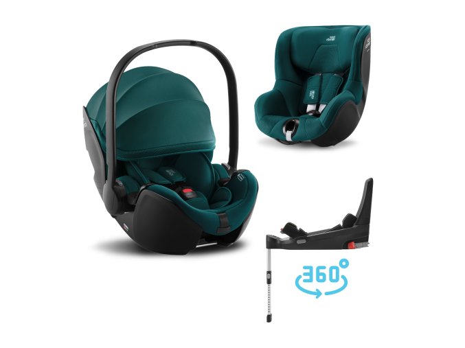 Autosedačka set Baby-Safe 5Z+Flex Base 5Z+Autosedačka Dualfix 3 i-Size, Atlantic Green
