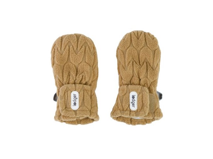 LODGER Mittens Empire Fleece Dark Honey 6 - 12 měsíců