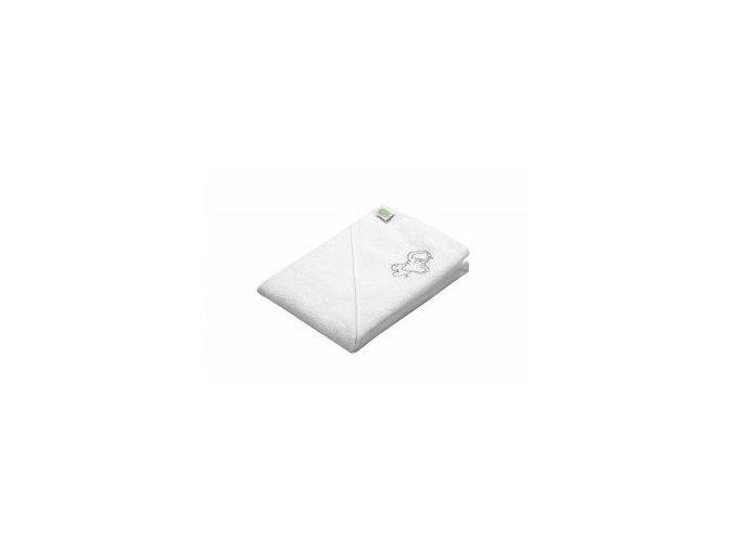 ODENWÄLDER osuška 100x100 s kapucí Elefant white