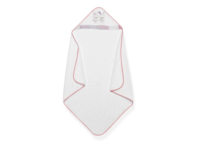INTERBABY Osuška froté KAMARÁTI 100x100cm Varianta: BIELO/RUŽOVÁ