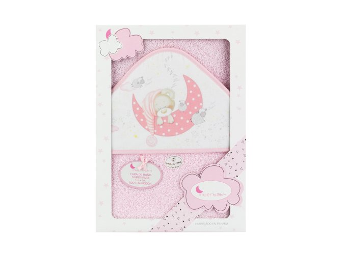 INTERBABY OSUŠKA froté Medvedík spí 100x100cm Varianta: ružová