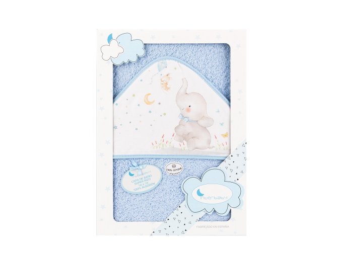 INTERBABY OSUŠKA froté Slon 100x100cm Varianta: Modrá