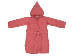 Muslin Bathrobe rosewood 24-36m.