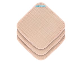 Muslin Washcloth Set 3 pcs 2021 light pink