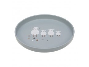 Plate PP/Cellulose Tiny Farmer Sheep/Goose blue