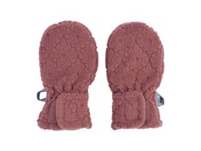 LODGER Mittens Folklore Fleece Rosewood 0 - 12 měsíců