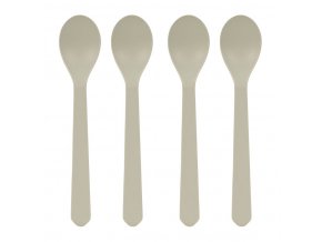 Spoon Set Geo 4pc warm grey