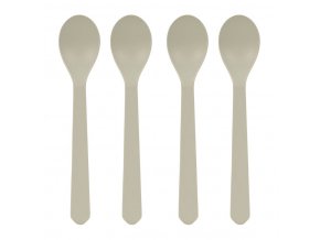 Spoon Set Geo 4pc warm grey