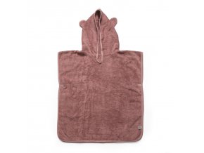 Poncho s kapucí froté, Blossom Pink