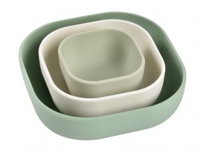 Misky silikónové 3 ks Sage Green