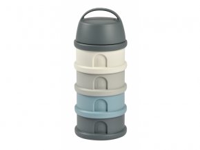 Súprava téglikov na sušené mlieko / desiatu Mineral Grey / Blue