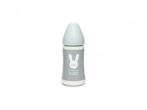 SUAVINEX | Premium fľaša 270 ml 3P HYGGE prúžky - zelená