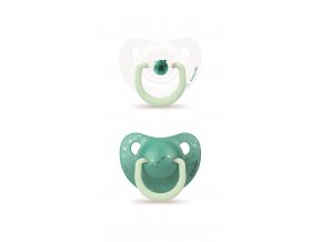 SUAVINEX | Cumlík DEŇ&NOC anatomické silikón 0-6 m - zelený medveď