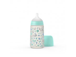 SUAVINEX | Dojčenská fľaša 270 ml M MEMORIES - modrá
