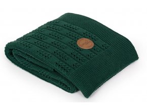 CEBA Deka pletená v darčekovom balení 90x90 Rybia kosť Emerald