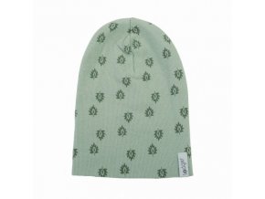 LODGER Beanie Print Rib Silt Green 0 - 6 měsíců