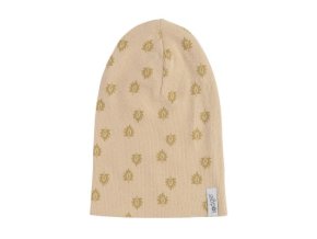 LODGER Beanie Print Rib Linen 0 - 6 měsíců