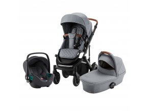 Set kočík Smile III + hlboká korba + autosedačka Baby Safe iSense, Nordic Grey