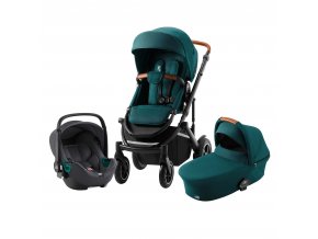 Set kočík Smile III + hlboká korba + autosedačka Baby Safe iSense, Atlantic Green