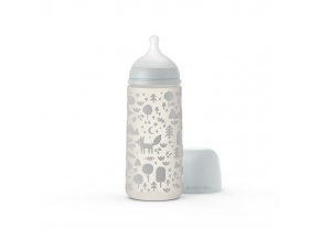 SUAVINEX | Dojčenská fľaša 360 ml L FOX - strieborna