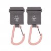 Casual Stroller Hooks with Carabiner grey