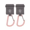 Casual Stroller Hooks with Carabiner grey