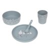 Dish Set PP/Cellulose Tiny Farmer Sheep/Goose blue