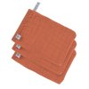 Muslin Wash Glove Set 3 pcs rust