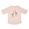 Short Sleeve Rashguard giraffe powder pink 07-12 mo.