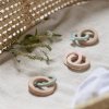 Teether Ring 2in1 Wood/Silikone Little Chums cat