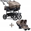 set DUO I combi push chair - air chamber wheel brown