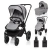 SET Športový kočík Move Cross + korba XL + adaptéry, Silver Grey/Black