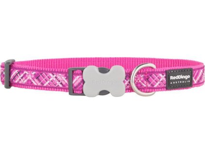 Obojek RD FLANNO hot pink 1,6/24-36cm