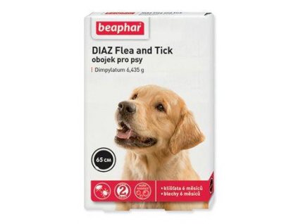 Beaphar Antiparazitný obojok pre psov DIAZ proti blchám a kliešťom 65cm 1ks