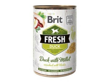 Brit Fresh Dog cons Kačica s prosom 400g