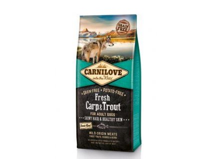 Carnilove Dog Fresh Carp & Trout for Adult 12kg  + Calibra Joy Dog Lamb Stripes 80g