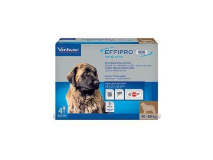 Effipro DUO Dog XL (40-60kg) 402/120 mg, 4x4,02ml  AKCE do 29.6.20