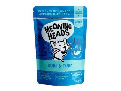 MEOWING HEADS Surf & Turf kapsička 100g