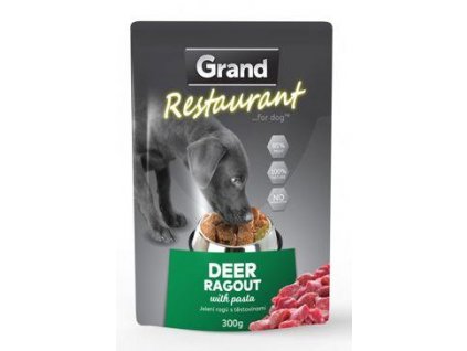 GRAND kaps. deluxe pes Restaur.  jelení ragú 300g