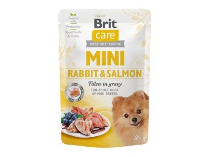 Brit Care Dog Mini Rabbit&Salmon fillets in gravy 85g