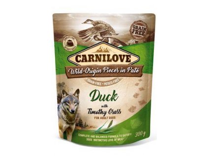 Carnilove kapsička pre psov Paté Duck &amp; Timothy Grass 300g